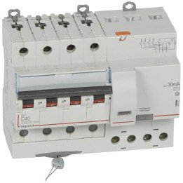 Legrand Disjoncteur différentiel DX³6000 10kA - 4P 400V - 40A -type AC 30mA - 411190