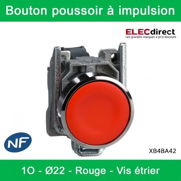 Interrupteur à bouton-poussoir momentané - Tête affleurante - N.F. - 125  V/250 V - 2 A/4 A - 2 Pins - Argent