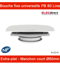 Atlantic - Kit bouche BHB hygroréglable - Bouches sanitaires à piles  détection présence Ø80mm 15 à 45m³/h - Réf : 526586 - ELECdirect Vente  Matériel Électrique