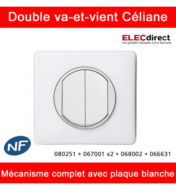 Double va & vient+double poussoir Céliane graphite 67001x2+67031x2+64901x2+80252