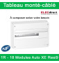 Schneider - Tableau monté-câblé : 1 rangée - 18 modules - RESI9 XE embrochable - à composer
