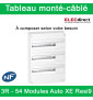 Schneider - Tableau monté-câblé : 3 rangées 54 modules (18 par rangée) - RESI9 XE embrochable - à composer