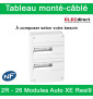 Schneider - Tableau monté-câblé : 2 rangées - 26 modules (13 par rangée) - RESI9 XE embrochable - à composer