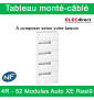 Schneider - Tableau monté-câblé : 4 rangées - 52 modules (13 par rangée) - RESI9 XE embrochable - à composer