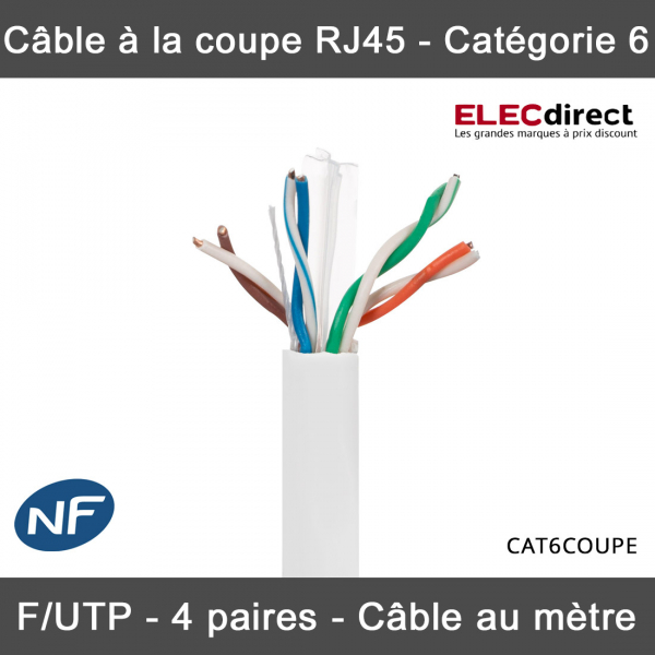 Câble RJ45 catégorie 6 S/FTP 15 m (Bleu)