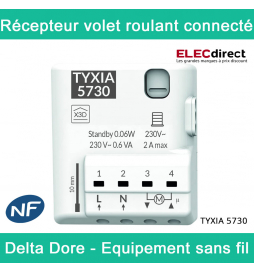 Delta Dore - Récepteur pour volet roulant connecté - Équipement sans fil  - 868MHz - 2A - 80 Nm - Réf : TYXIA 5730