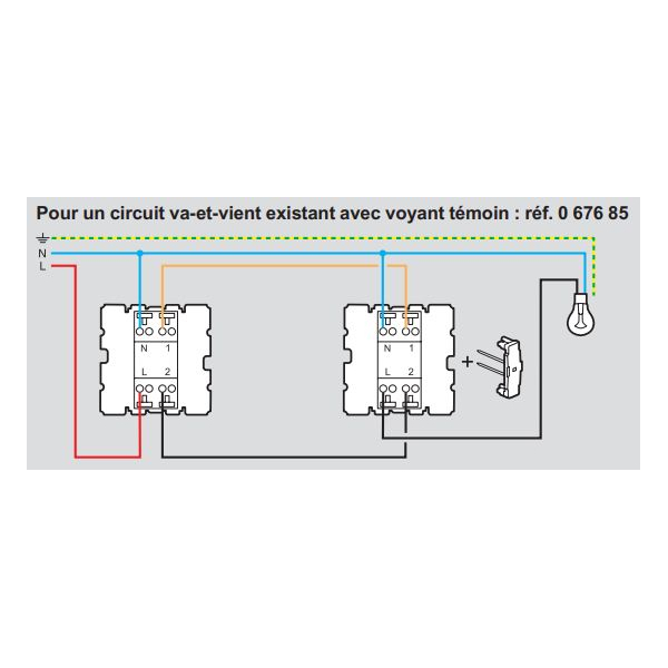 Branchement voyant témoin 96750