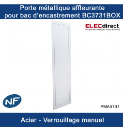 Cofrelec - Porte affleurante métallique pour bac d'encastrement BC3731BOX - Réf : PMA3731