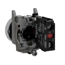 Schneider - Harmony XB4 - Bouton poussoir à impulsion Ø22 - 1O - rouge - vis étrier -  Réf : XB4BA42