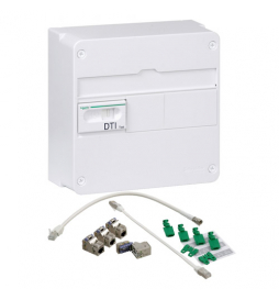 Schneider - Coffret de communication LexCom Home grade 2TV - VDI - 4xRJ45 cat6 ext. à 8 - 13 Mod. - 1 Rangée - Réf : VDIR390006