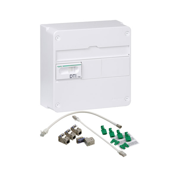 Schneider - Coffret de communication LexCom Home grade 2TV - VDI - 4xRJ45 cat6 ext. à 8 - 13 Mod. - 1 Rangée - Réf : VDIR390006