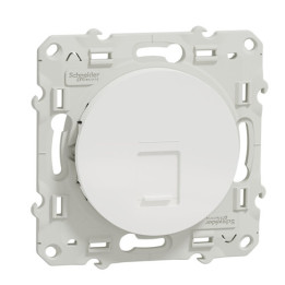 Schneider - Prise RJ45 Grade 1 Odace - Blanc - Catégorie 5 UTP - Téléphone - Bornes auto - Réf : S520471