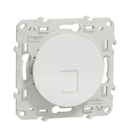 Schneider - Odace 2011 - Prise RJ45 Grade 1 - Catégorie 6 UTP - Multimédia - IDC - Blanc - Réf : S520475