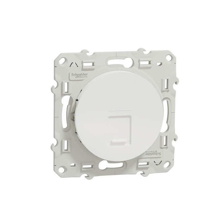 Schneider - Prise RJ45 Grade 3 Odace - Blanc - Catégorie 6 STP - Multimédia - IDC - Réf : S520476