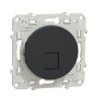 Schneider - Odace 2011 - Prise RJ45 Grade 3 - Catégorie 6 STP - Multimédia - IDC - Anthracite - Réf : S540476