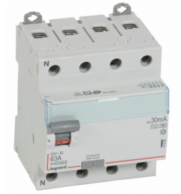 Legrand - Inter diff DX3 - ID 4P 63A - 30mA - F - Réf : 411696