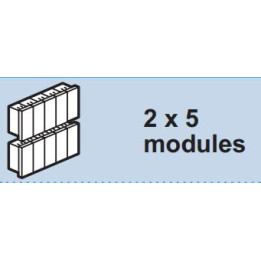 Legrand Mosaic - Plaque 2 x 5 modules - Blanc - 078830