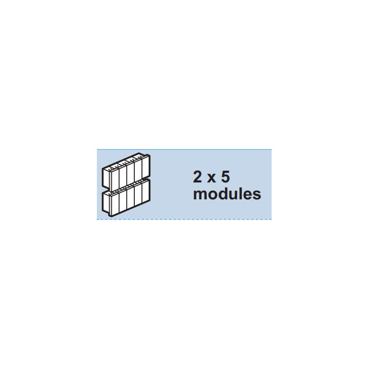 Legrand Mosaic - Plaque 2 x 5 modules - Blanc - 078830