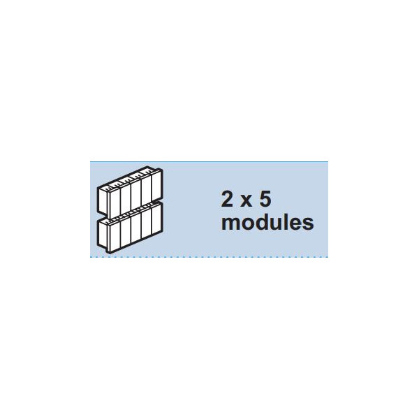 Legrand Mosaic - Plaque 2 x 5 modules - Blanc - 078830