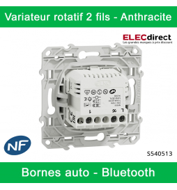 variateur rotatif Wiser Odace Bluetooth 2fils anthracite.S540513 