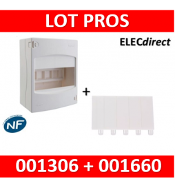 Legrand - Coffret cache-bornes 6 Modules + Obturateur - 001306+001660