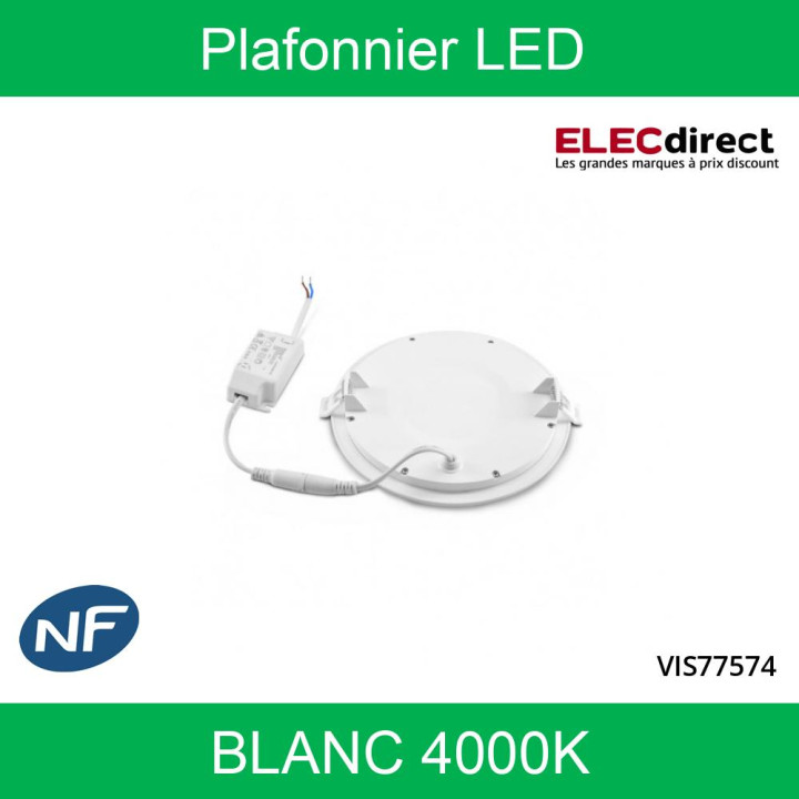 Miidex - Downlight LED Blanc Ø230 18W 4000°K - Réf : 77574