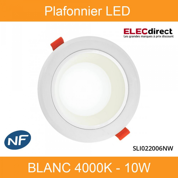 Spectrum LED - Plafonnier LED CEILINE III - 10W - 800lm - Blanc