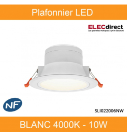 Spectrum LED - Plafonnier LED CEILINE III - 10W - 800lm - Blanc