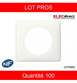 LEGRAND - LOT PROS - Legrand Céliane - Plaque de finition 1 poste Yesterday - Blanc - REF : 066631X100