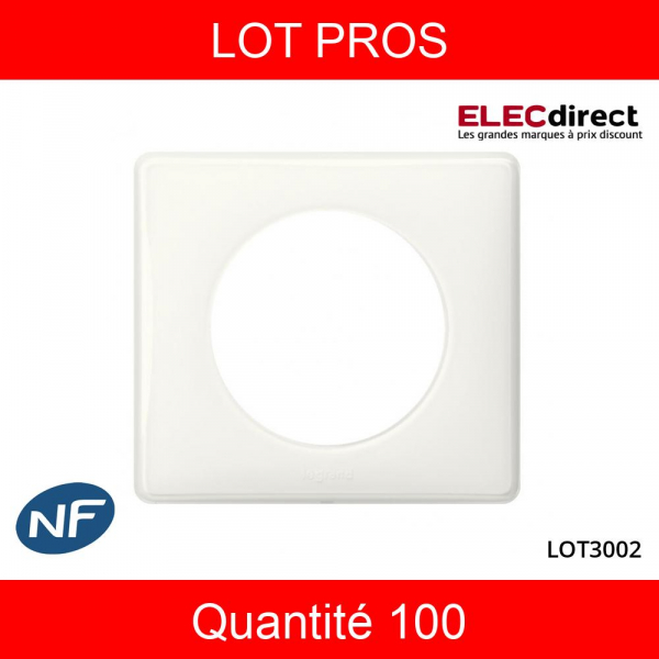 LEGRAND - LOT PROS - Legrand Céliane - Plaque de finition 1 poste Yesterday - Blanc - REF : 066631X100