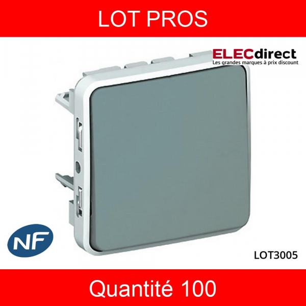 LEGRAND - LOT PROS- Plexo - Va-et-Vient composable 10A - 230V - IP55/IK07- 069511X100