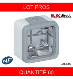 LEGRAND - LOT PROS- Plexo - Boîtier à embouts Prog Plexo composable - 1 poste - gris - 069651X60