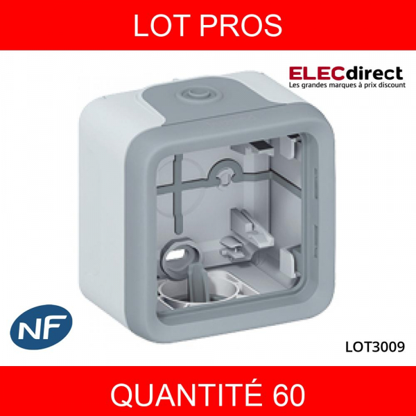 LEGRAND - LOT PROS- Plexo - Boîtier à embouts Prog Plexo composable - 1 poste - gris - 069651X60