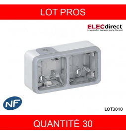 LEGRAND - LOT PROS- Plexo - Boîtier 2 postes horizontaux - IP55/IK07 - 069672X30