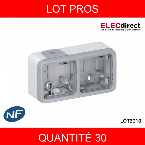 LEGRAND - LOT PROS- Plexo - Boîtier 2 postes horizontaux - IP55/IK07 - 069672X30