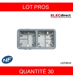 LEGRAND - LOT PROS- Plexo - Boîtier 2 postes horizontaux - IP55/IK07 - 069672X30