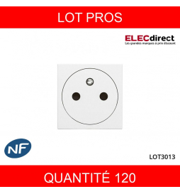 LEGRAND - LOT PROS - Mosaic L -Prise de courant 2P+T 16A Surface - bornes auto- blanc 077111LX120