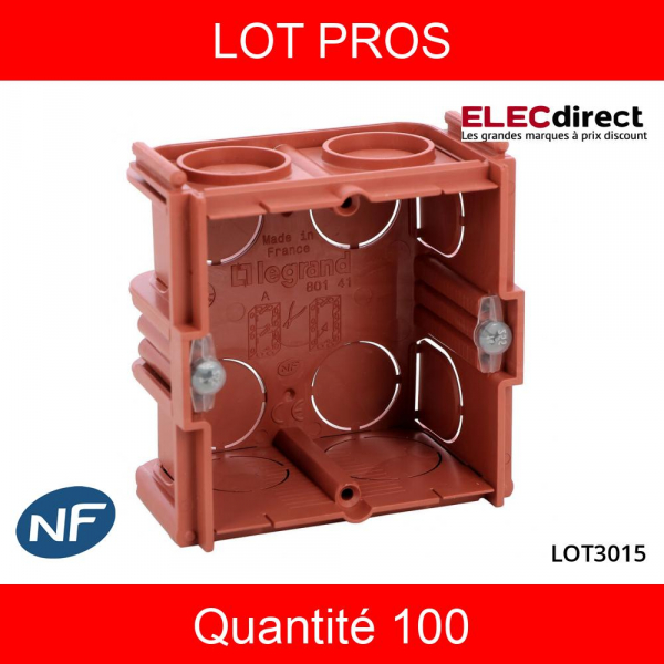 Legrand - LOT PROS - Boîte à sceller monoposte prof. 40mm - 080141X100