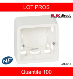 LEGRAND - LOT PROS - Mosaic - Cadre saillie 1 poste - prof 40 - 2 modules - 080281x100