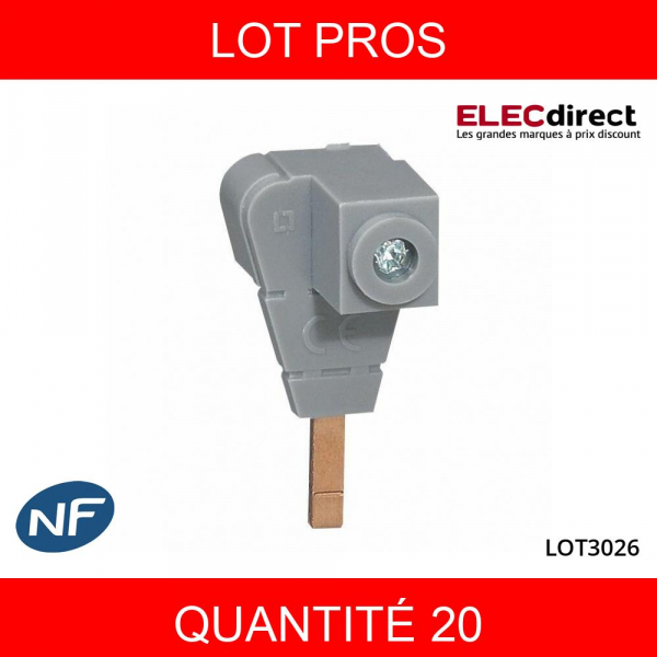 LEGRAND - LOT PROS - Borne de raccordement pour tout peigne - section 6 à 35 mm² - 404906X20