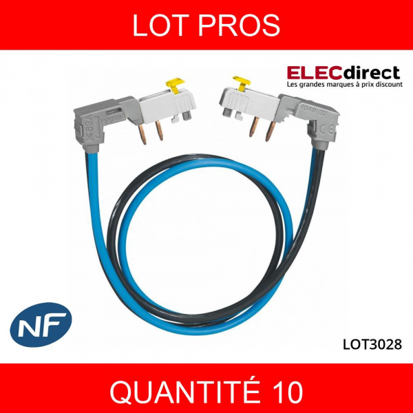 LEGRAND - LOT PROS - Jeu de Cordon de repiquage Ph/N à connexion auto - 404927X10