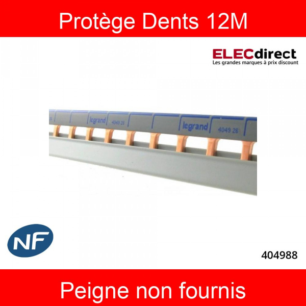 Legrand - Peigne d'alimentation protégé - Double - Réf : 404926x2 +  404988x2 + 404989x2 - ELECdirect Vente Matériel Électrique