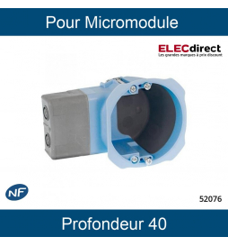 EUR'OHM - XL Air'métic - Boite d'encastrement simple étanche à l'air - ø67  - P40 - Réf : 52076 - ELECdirect Vente Matériel Électrique