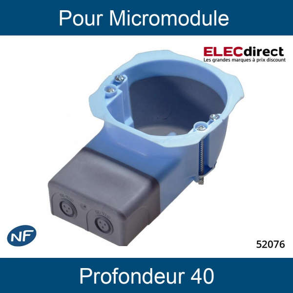 EUR'OHM - XL Air'métic - Boite d'encastrement simple étanche à l'air - ø67  - P40 - Réf : 52076 - ELECdirect Vente Matériel Électrique