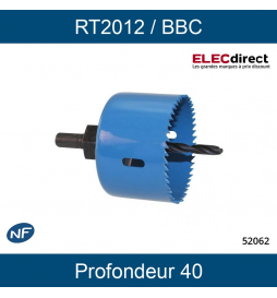 Eur'Ohm - XL Air'métic - 100 Boîtes d'encastrement + Scie cloche - Etanche à l'air - 1 poste - Ø67 - P40 - Réf : 52062