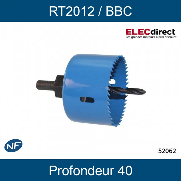 Eur'Ohm - XL Air'métic - 100 Boîtes d'encastrement + Scie cloche - Etanche à l'air - 1 poste - Ø67 - P40 - Réf : 52062