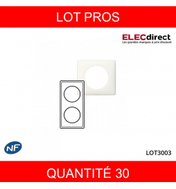 LEGRAND - LOT PROS - Legrand Céliane - Plaque de finition 2 poste Yesterday - Blanc - REF : 066632X30