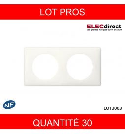 LEGRAND - LOT PROS - Legrand Céliane - Plaque de finition 2 poste Yesterday - Blanc - REF : 066632X30