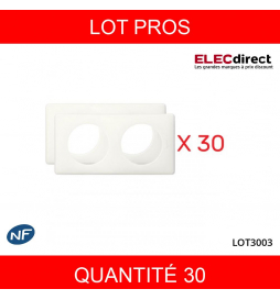 LEGRAND - LOT PROS - Legrand Céliane - Plaque de finition 2 poste Yesterday - Blanc - REF : 066632X30