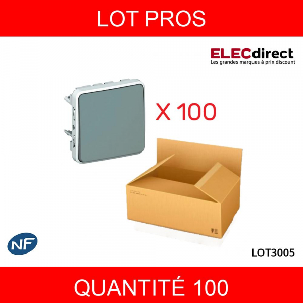 LEGRAND - LOT PROS- Plexo - Va-et-Vient composable 10A - 230V - IP55/IK07- 069511X100